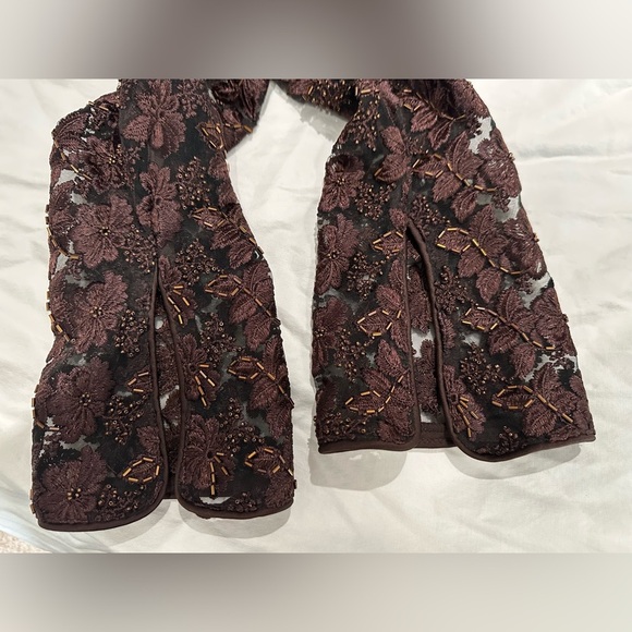 ✨NWT✨ JS Collections: Women’s Chocolate Floral Blazer- Size 6 - Picture 6 of 14